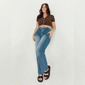 Princess Polly ISABELLE STRAIGHT LEG DENIM JEANS